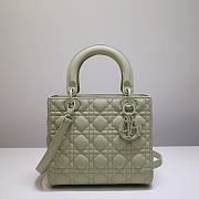 Dior Lady Mini Lambskin Bag Gray 24cm - 1