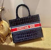 Dior Tote Book Blue Velvet 36cm - 1