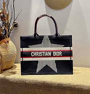 Dior Tote Book Emroided Blue Star 36cm - 1