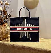 Dior Tote Book Emroided Blue Star 41 cm - 1