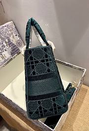 Dior Lady D-Lite Embroided Green 24cm - 4