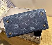 Dior Lady D-Lite Embroided Denim 24cm - 5