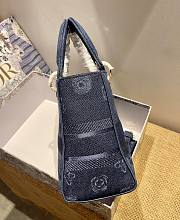 Dior Lady D-Lite Embroided Denim 24cm - 2