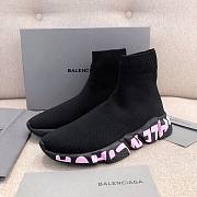 Balenciaga black/pink trainer sneaker - 1