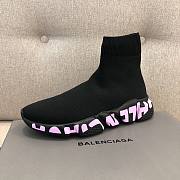 Balenciaga black/pink trainer sneaker - 3