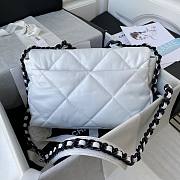 Chanel 19 Flap Bag White - Black Hardware - 3