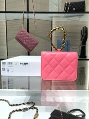 Chanel Lambskin Card Holder Pink AP2397 - 3