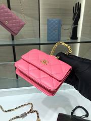 Chanel Lambskin Card Holder Pink AP2397 - 4