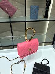 Chanel Lambskin Card Holder Pink AP2397 - 6