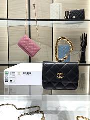 Chanel Lambskin Card Holder Black AP2397 - 1