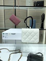 Chanel Lambskin Card Holder White AP2397 - 6