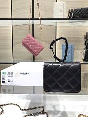 Chanel Lambskin Card Holder All Black AP2397 - 2