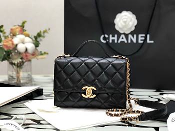 Chanel Lambskin & Gold Metal Mini Flap Bag 