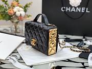 Chanel Lambskin & Gold Metal Mini Flap Bag  - 5