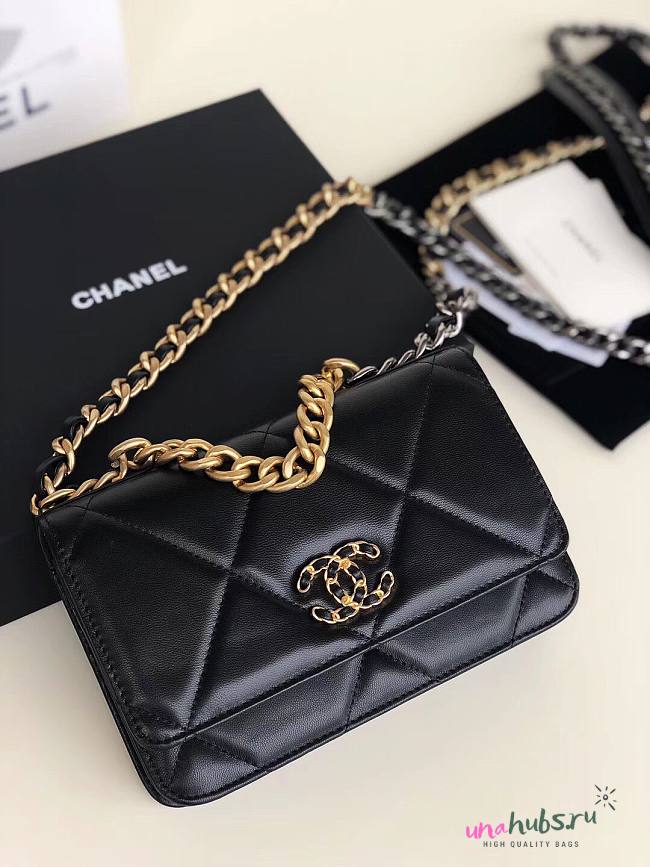 Chanel Quilted 19 Wallet on Chain WOC Black 2019 - 1