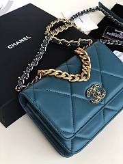 Chanel Quilted 19 Wallet on Chain WOC Blue 2019 - 6