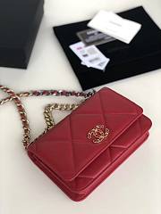 Chanel Quilted 19 Wallet on Chain WOC Red 2019 - 2