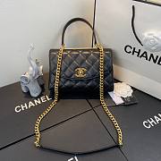 Chanel gold chain handle bag in black AS1175 - 1