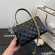 Chanel gold chain handle bag in black AS1175 - 3