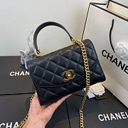 Chanel gold chain handle bag in black AS1175 - 5