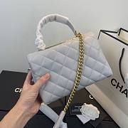 Chanel gold chain handle bag in gray AS1175 - 5