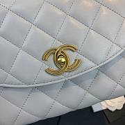 Chanel gold chain handle bag in gray AS1175 - 6