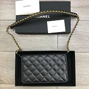 Chanel 19 Denim Wallet on Chain in Black AP0957 - 6