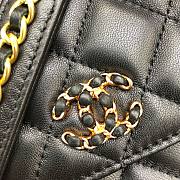 Chanel 19 Denim Wallet on Chain in Black AP0957 - 2