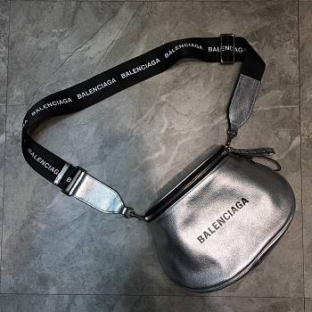 Balenciaga silver crossbody bag