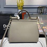 DOLCE & GABBANA Sicily Small Tote Gray Bag - 6