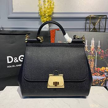 DOLCE & GABBANA Sicily Small Tote Black Bag