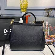 DOLCE & GABBANA Sicily Small Tote Black Bag - 4