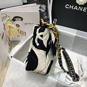 Chanel 19 CC Printed Fabric Large Flap Bag AS1161 - 3