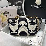 Chanel 19 CC Printed Fabric Large Flap Bag AS1161 - 5