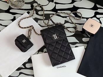 Chanel air pod phone case black