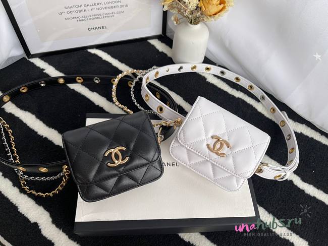 Chanel belt black / white  - 1