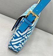 Fendi BAGUETTE 1997 Blue glazed canvas bag - 2