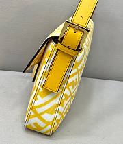 Fendi BAGUETTE 1997 yellow glazed canvas bag - 4