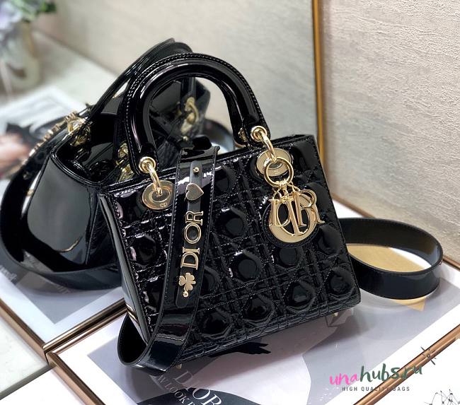 Dior lady patent ABC 20cm black - 1