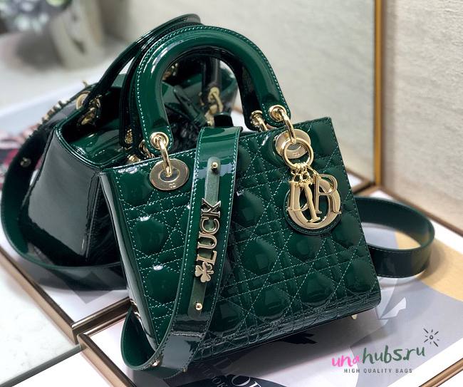 Dior lady patent ABC 20cm green - 1