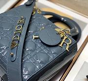 Dior lady patent ABC 20cm blue - 6