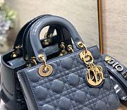 Dior lady patent ABC 20cm blue - 4