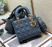 Dior lady patent ABC 20cm blue - 3