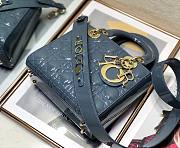 Dior lady patent ABC 20cm blue - 2