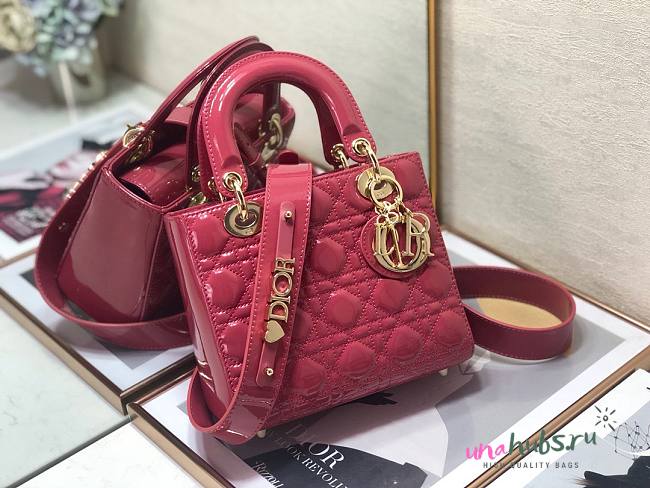 Dior lady patent ABC 20cm pink - 1