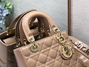 Dior lady patent ABC 20cm beige - 5