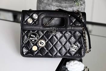 Chanel handle stamp flap bag 2020 