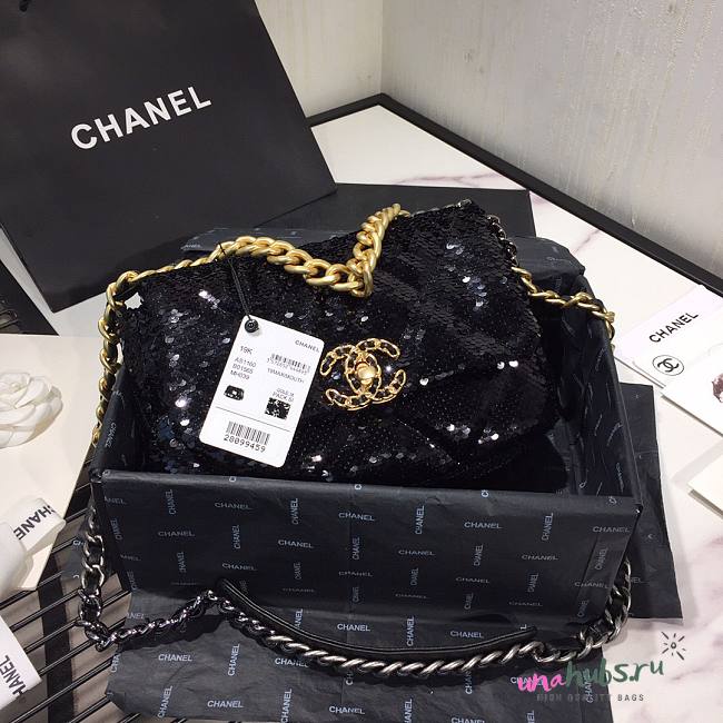 Chanel Sequins Chanel 19 Flap Bag AS1161  - 1