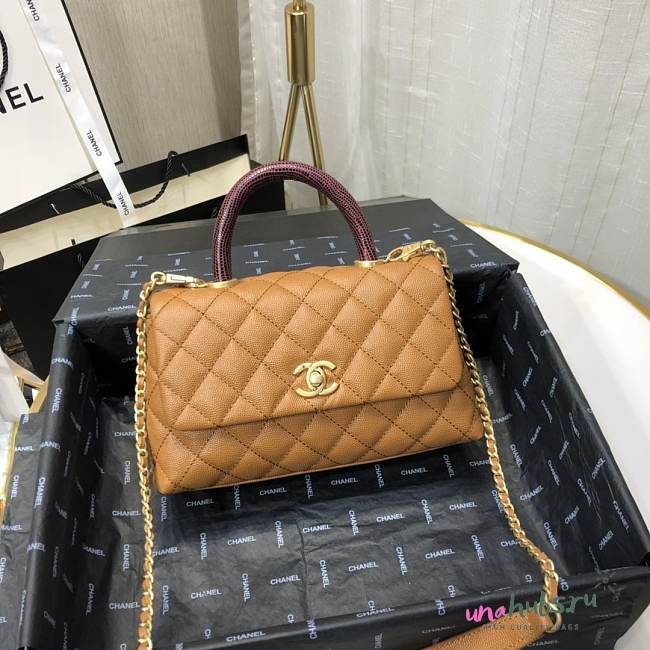 Chanel Coco Grained Calfskin Flap Bag 24cm - 1