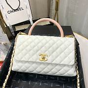 Chanel Coco Grained Calfskin White Flap Bag 29cm - 1